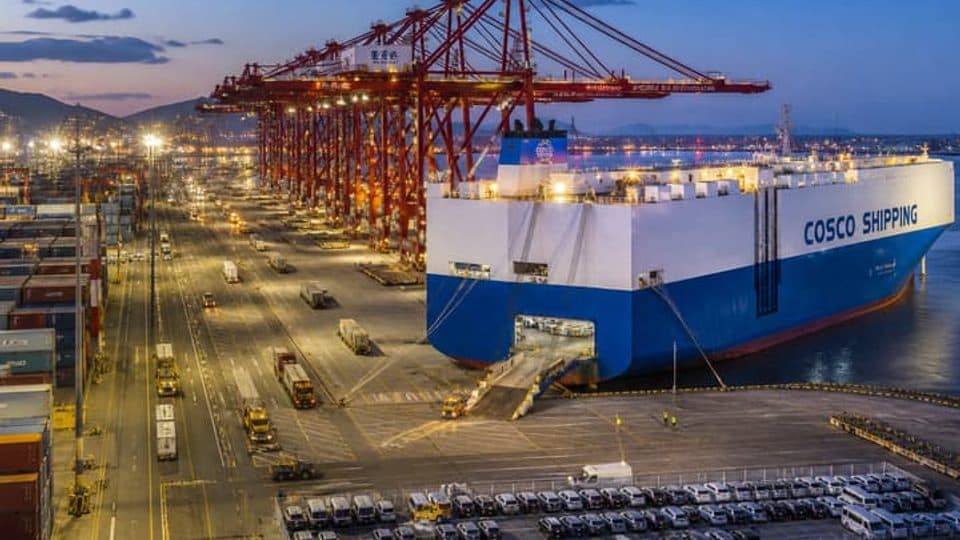 China vehicle export port terminal
